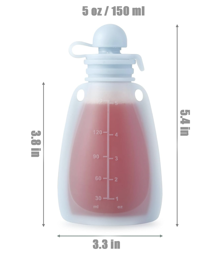 Reusable Silcone baby food pouches