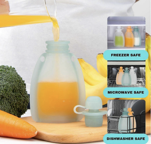 Reusable Silcone baby food pouches